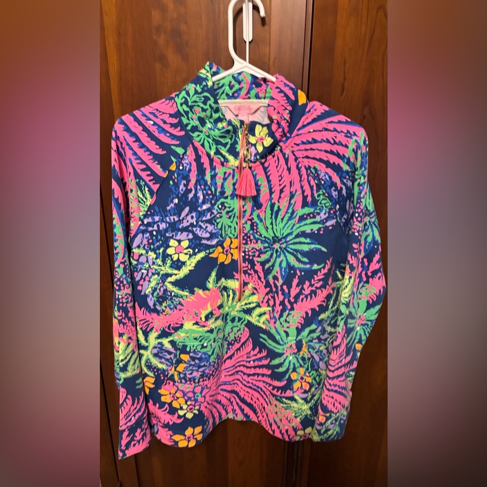 Lilly Pulitizer Half Zip Popover - Indigo All A Glow